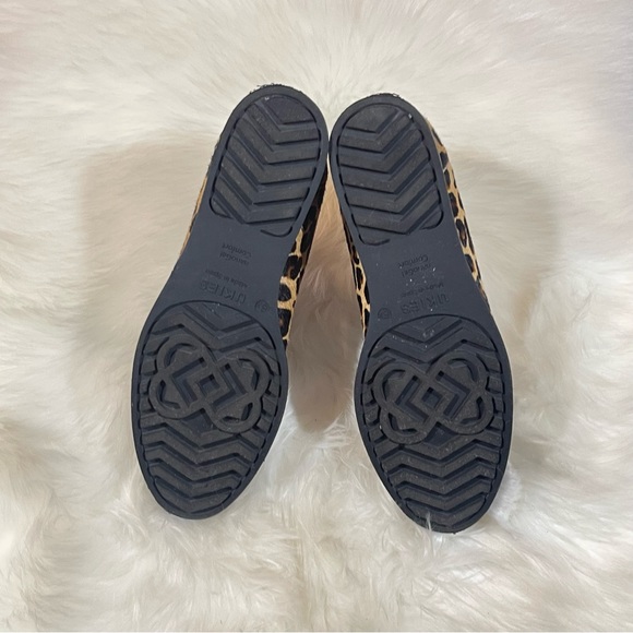 Ukies Alexa Leopard Calf Hair Wedged Platform Loafers - Picture 4 of 8